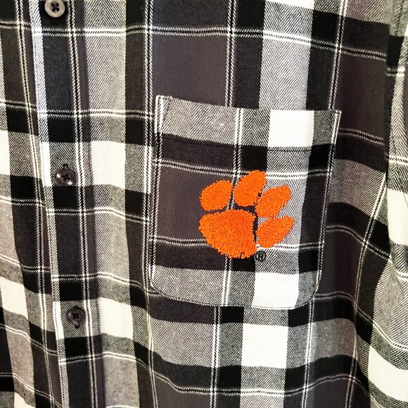 Colosseum Men’s Clemson Long Sleeve Flannel Shirt – Size: XL - Picture 3 of 6